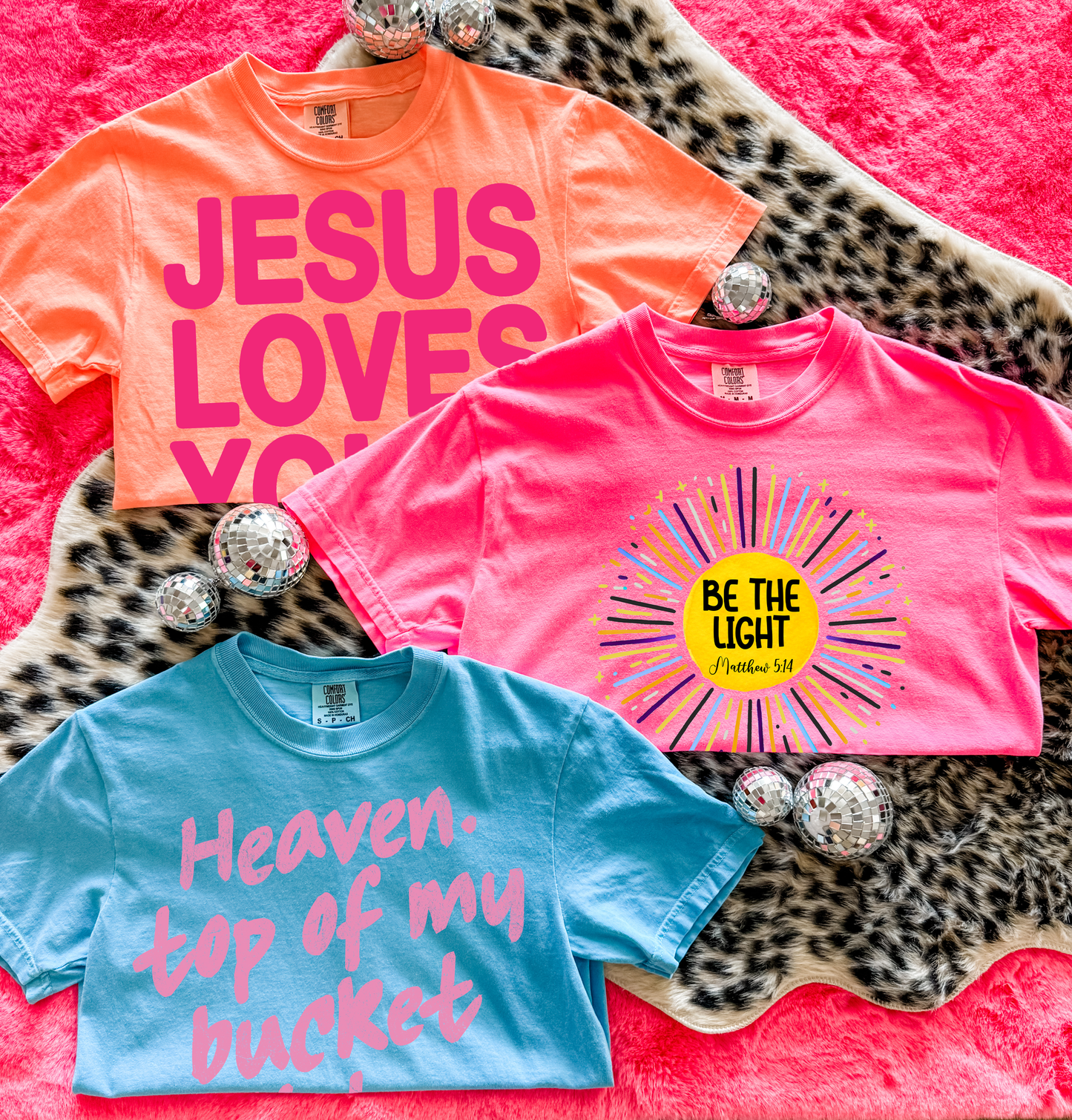 Tuesday Special- Neon Jesus Vibes Comfort Color Tees