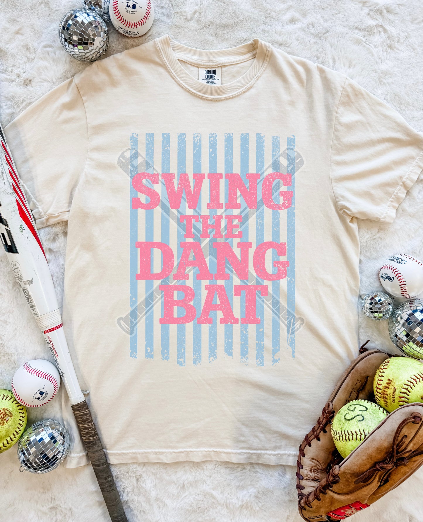 Swing The Dang Bat Comfort Color Tee