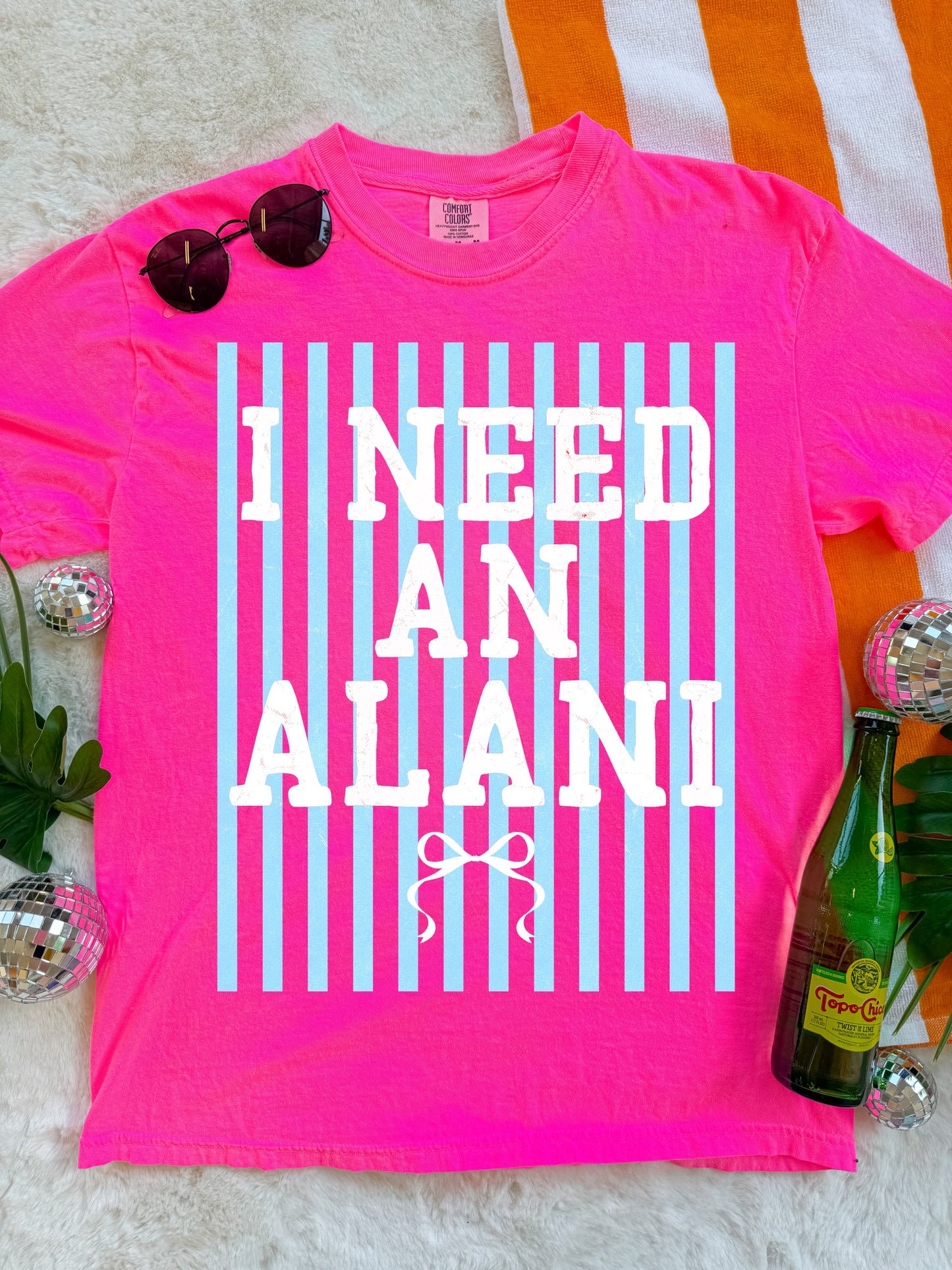 I Need An Alani Bow Comfort Color Tee