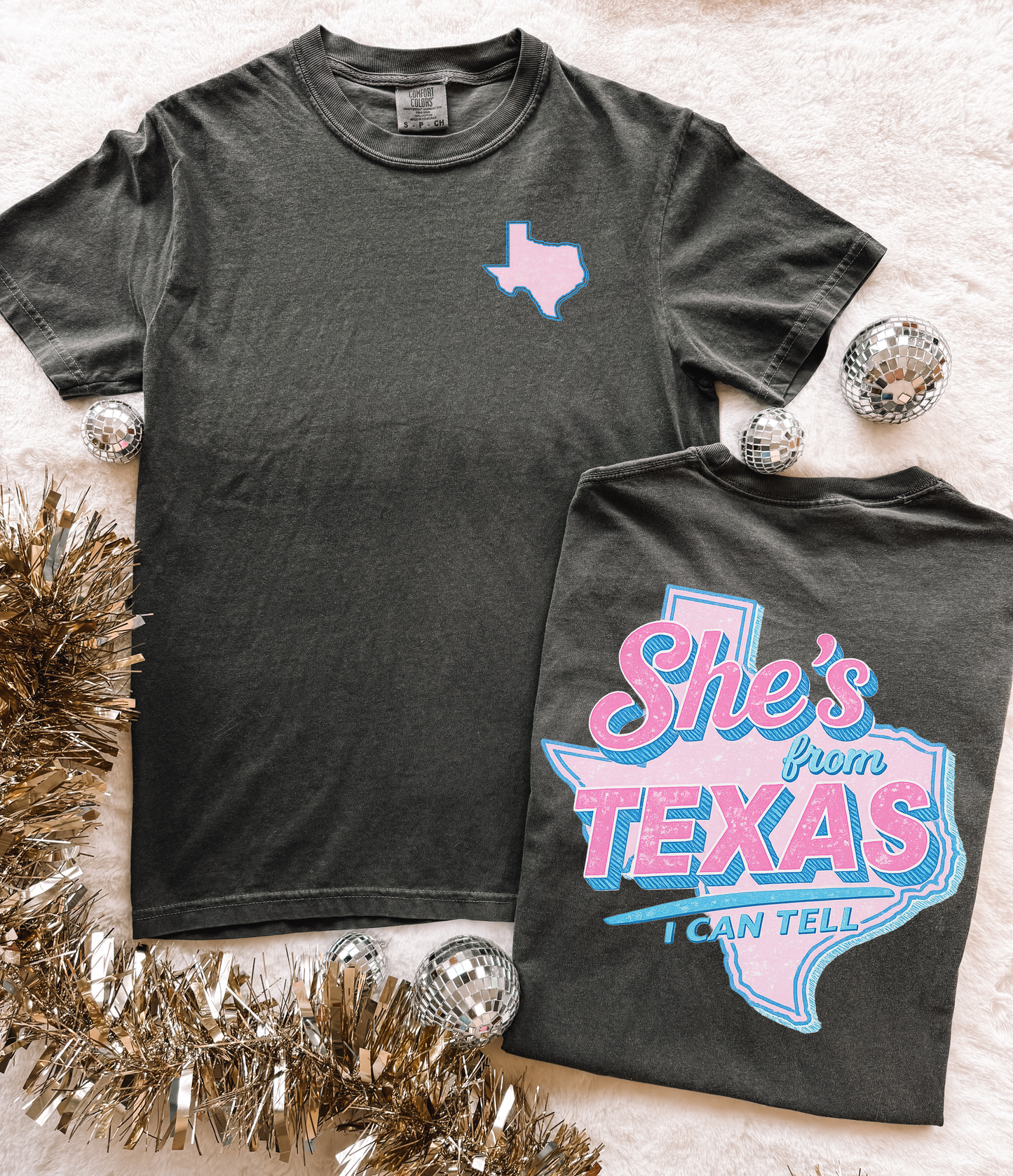 ADULT She's From Texas Comfort Color Tee