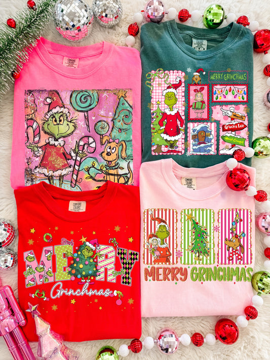 Grinch Christmas Comfort Colors Tees
