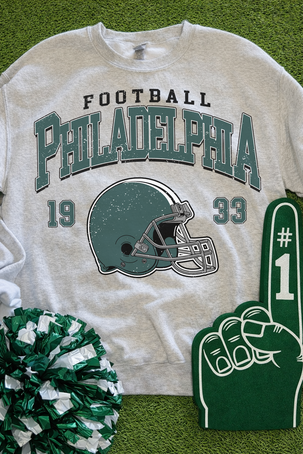Philadelphia Football Vintage 90s (Ash) Sweatshirt