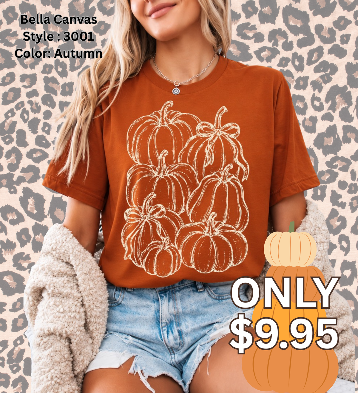 Ready to Ship Special- Pumpkin Stacks Tee