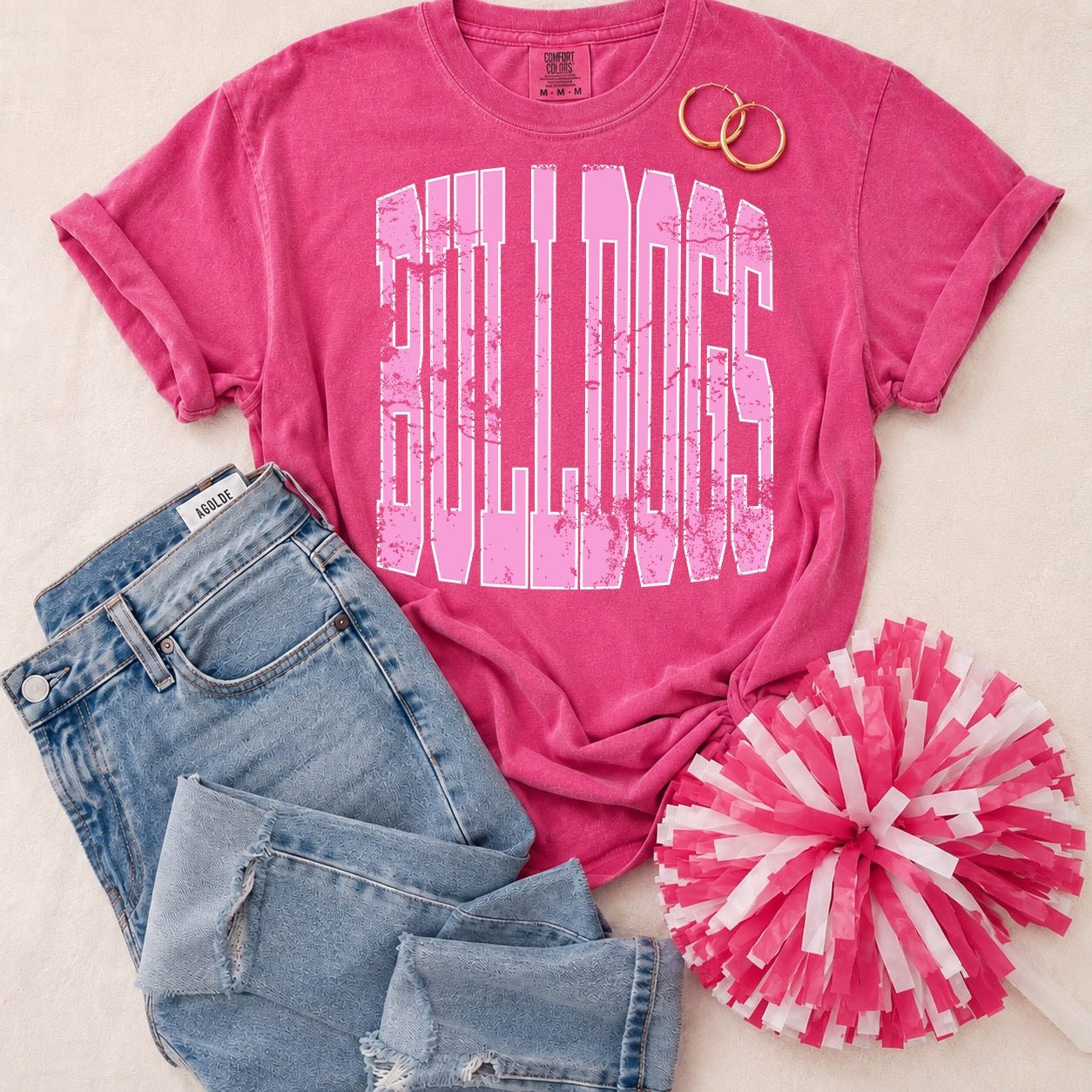 ADULT Pink Vintage Mascot Tees