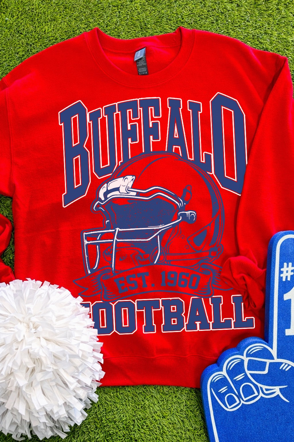 Buffalo Football Vintage Helmet Sweatshirt