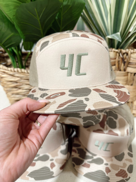 4C Beige/Camo Hat