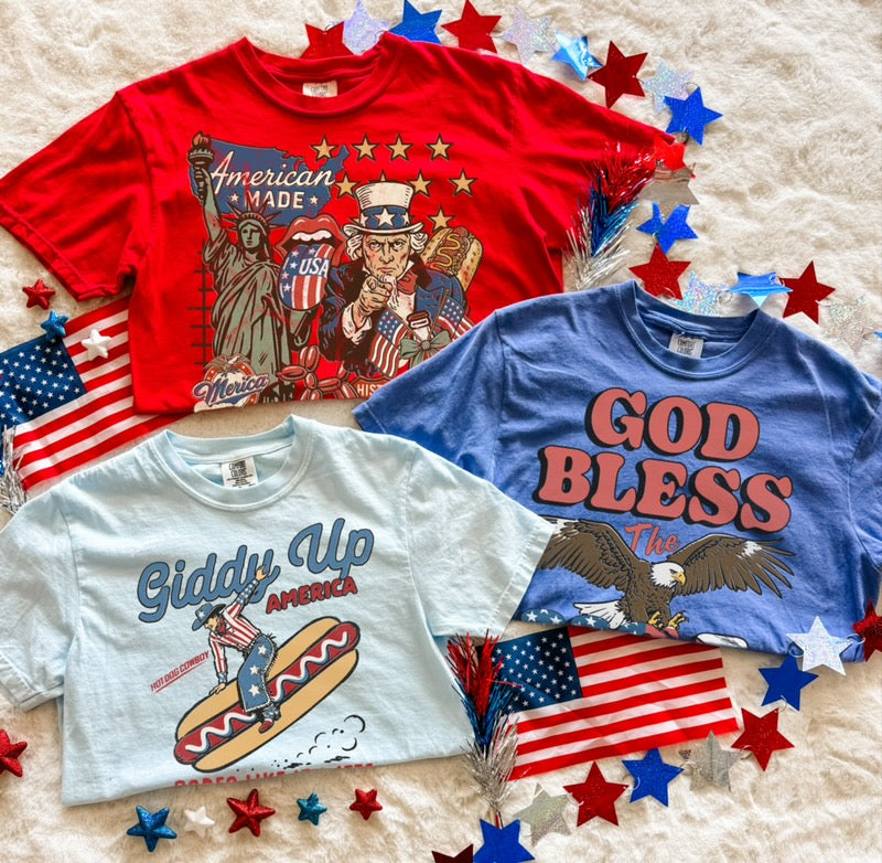 Stars Stripes & Summer Nights Comfort Colors Tees