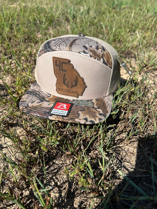 4C Whitetail Georgia Leather Patch Realtree Hat