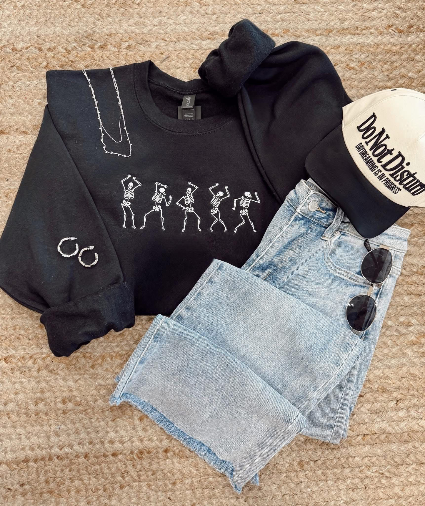 Tuesday Special- Dancing Skeletons Embroidered
