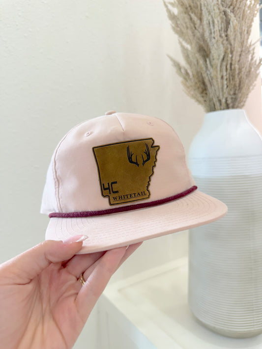 4C Whitetail Arkansas Leather Patch Hat