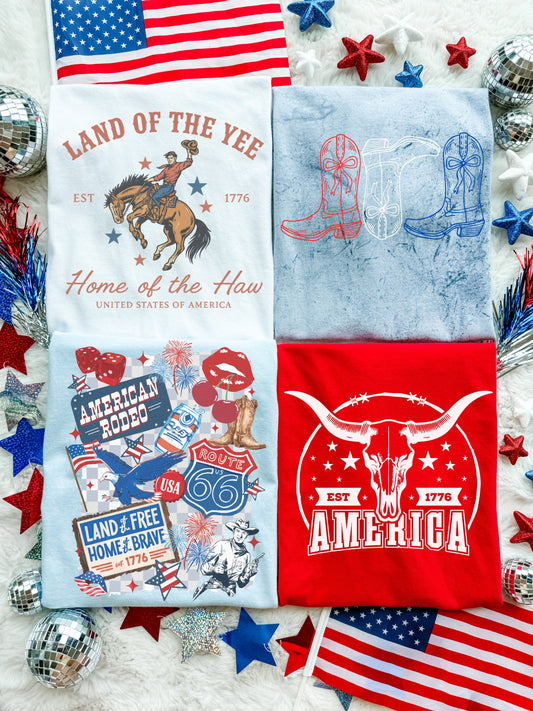 Western American Comfort Colors Tee