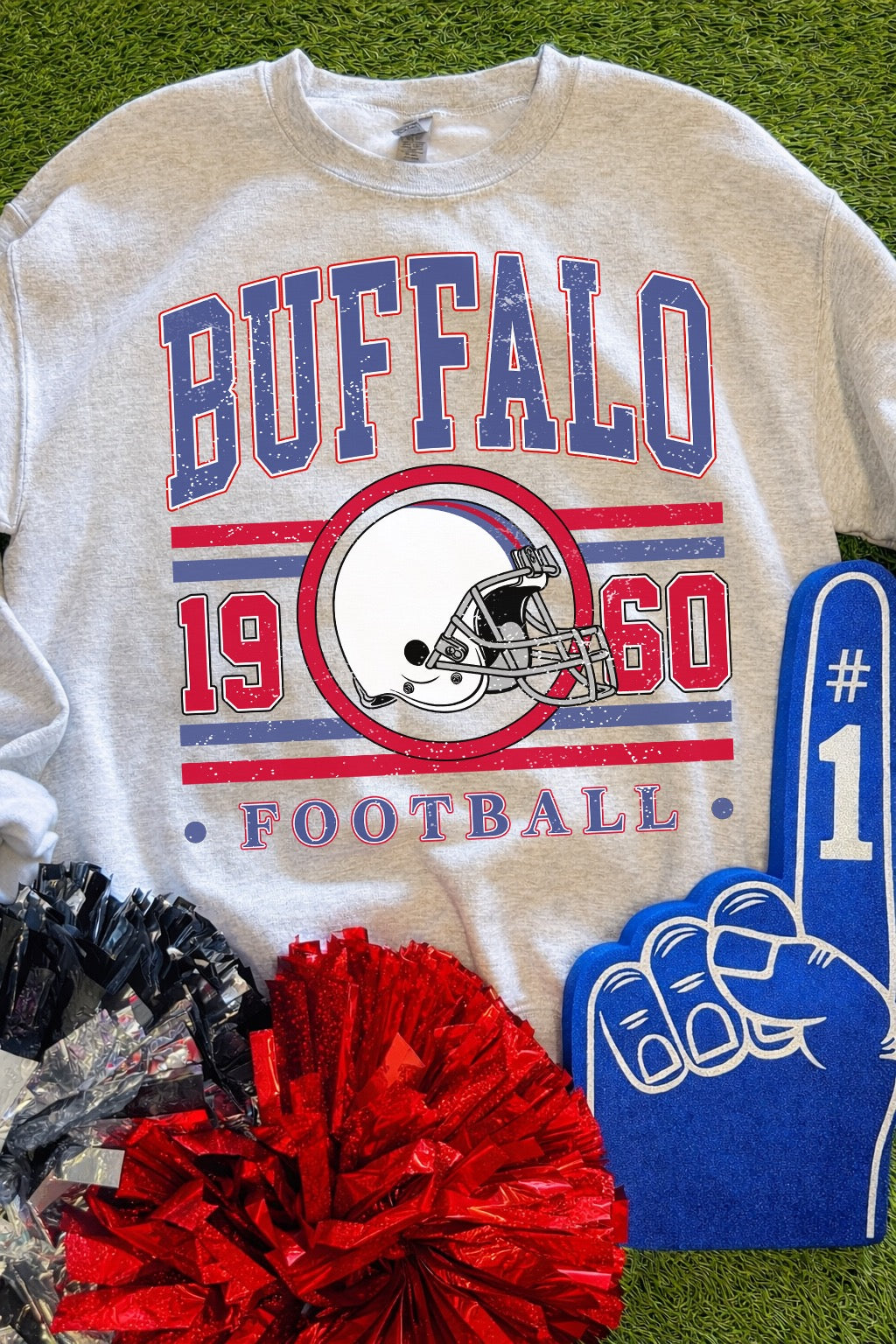 Buffalo Vintage Helmet Football Sweatshirt