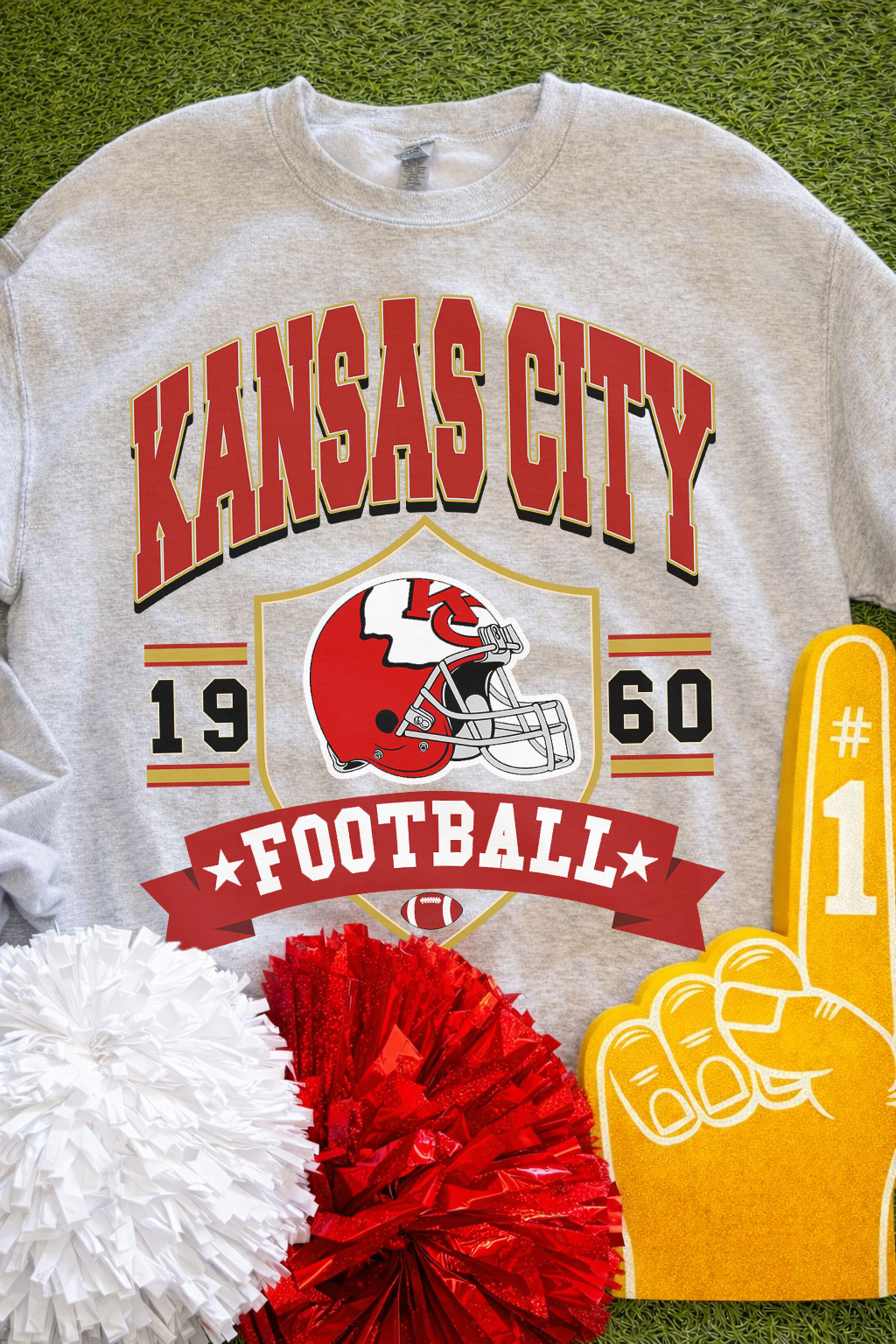 Tuesday Special- Kansas City Helmet Football Sweatshirt