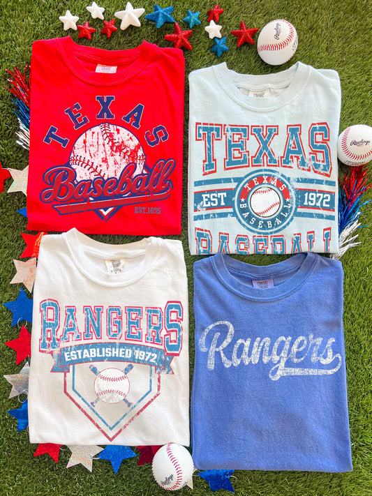 Rangers Baseball Series Comfort Colors Tee