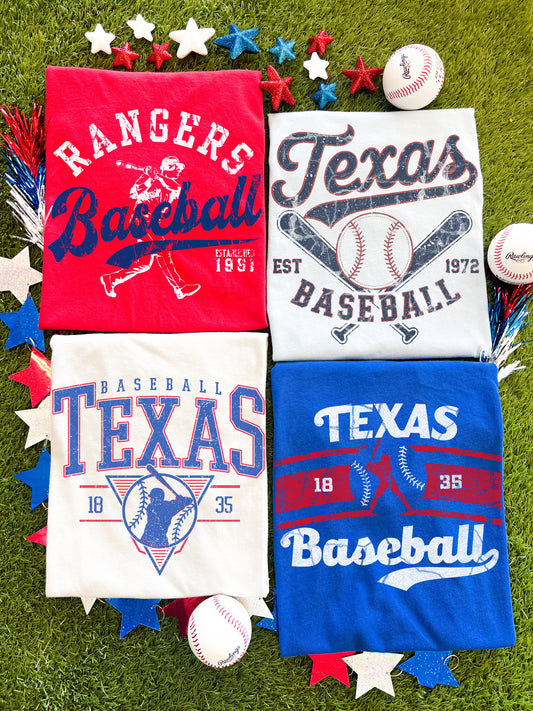 Rangers Baseball Series Bella Canvas Tee