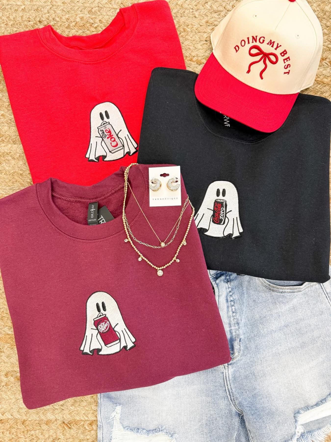 Tuesday Special- Coke Zero Ghost Embroidered