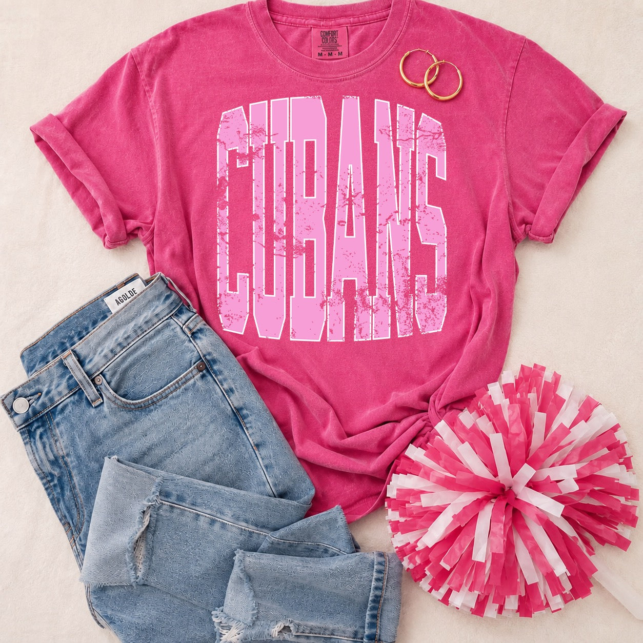 YOUTH Pink Vintage Mascot Tees