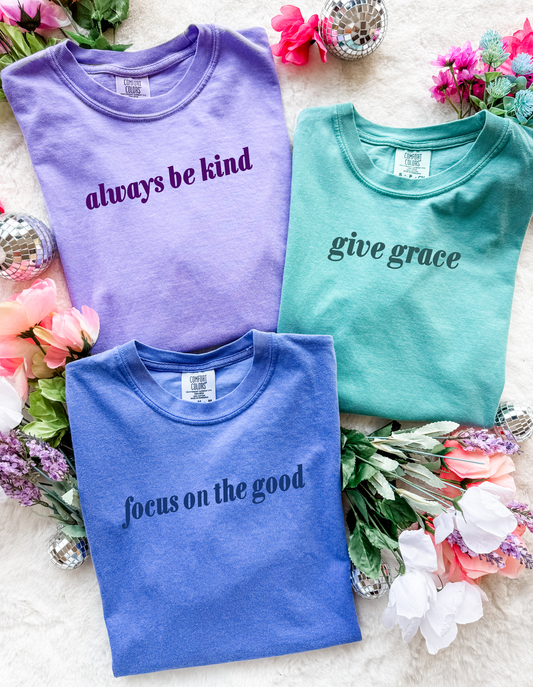 Positive Vibes Comfort Color Tees