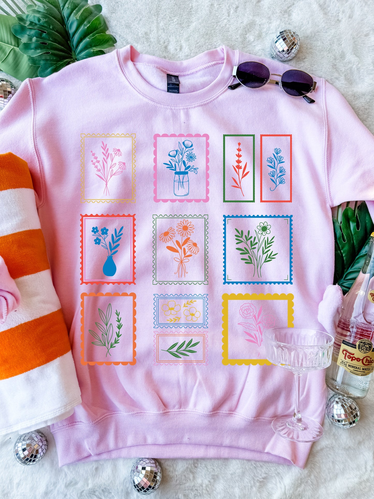 Floral Stamps Sweatshirt