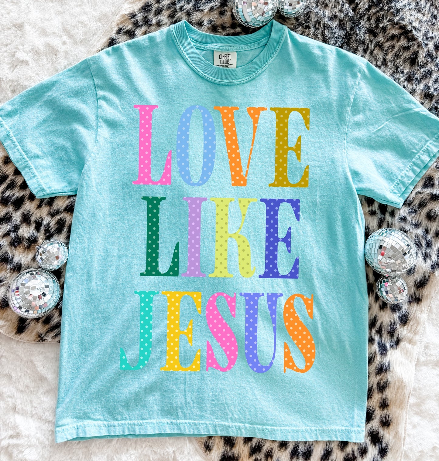 Tuesday Special- ADULT Love Like Jesus Polkadots Tee