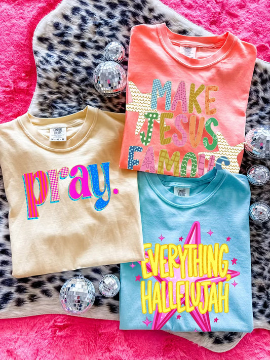 Tuesday Special- Neon Jesus Vibes Comfort Color Tees