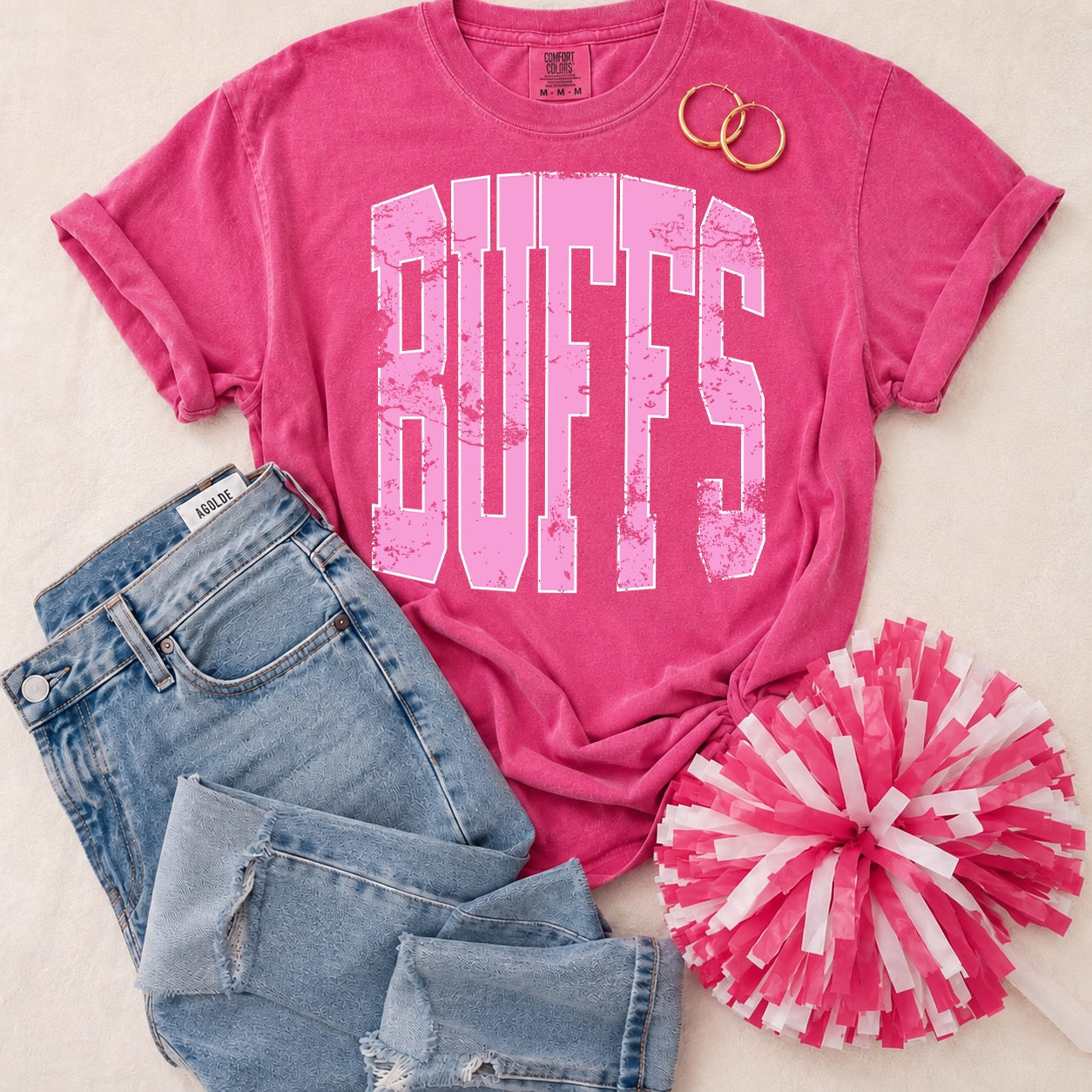 ADULT Pink Vintage Mascot Tees