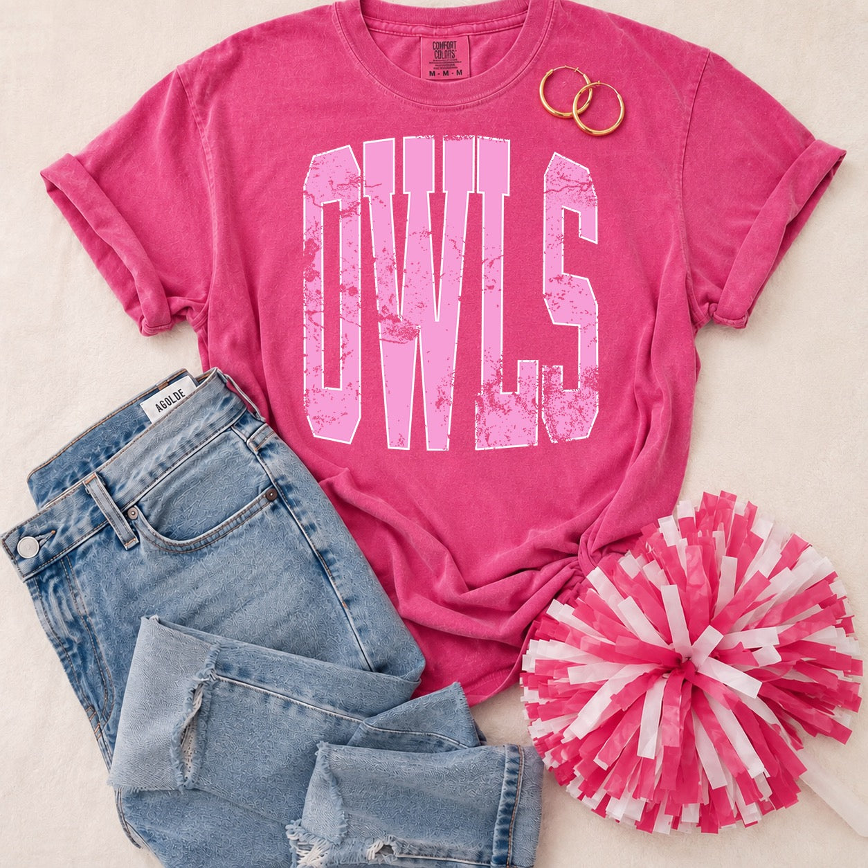 YOUTH Pink Vintage Mascot Tees