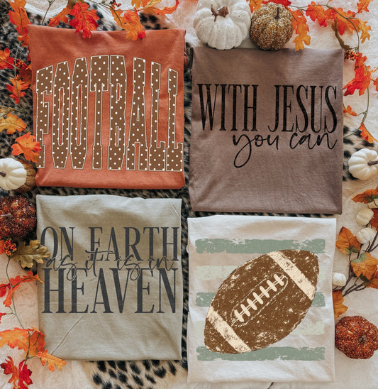 Tuesday Special- Football & Jesus Tees