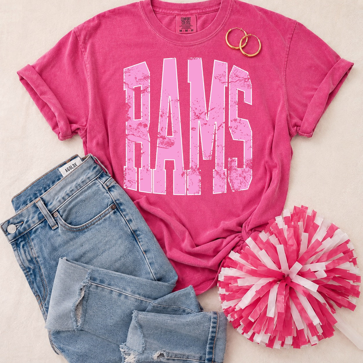 YOUTH Pink Vintage Mascot Tees