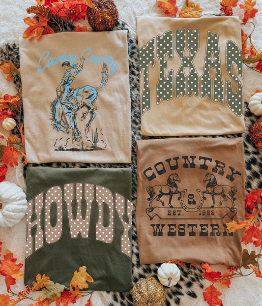 TX Fall Y’all Lane 7 Tees