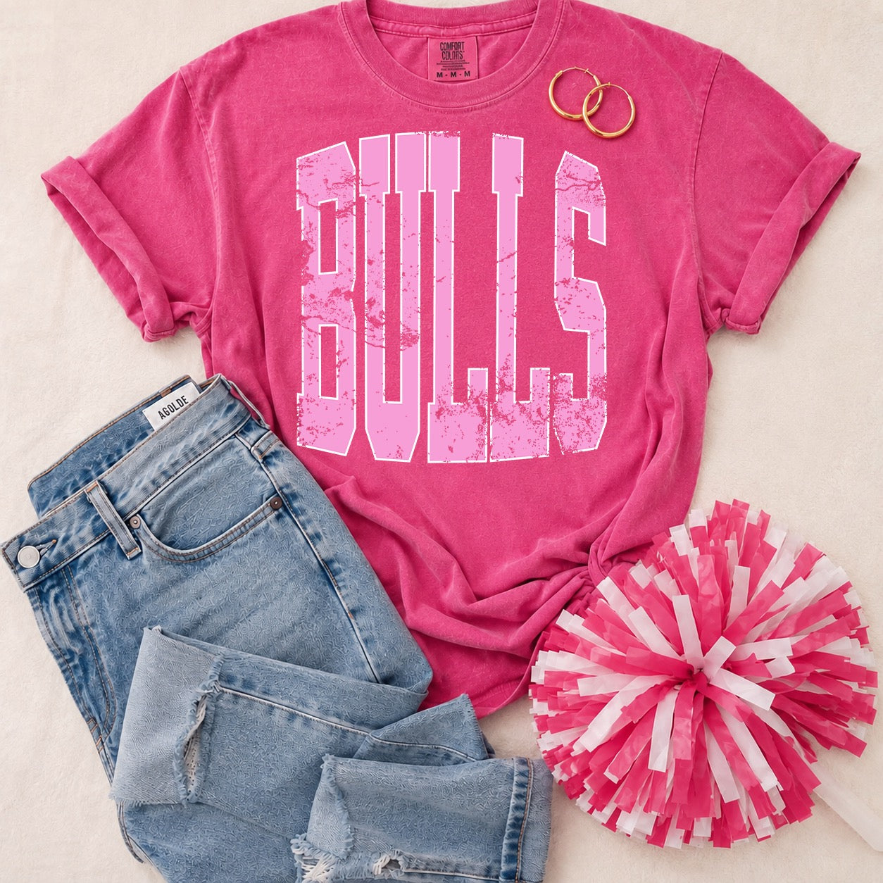 ADULT Pink Vintage Mascot Tees