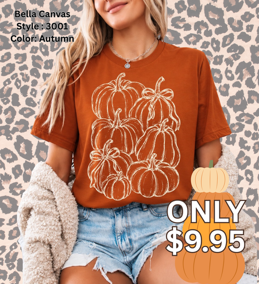 Ready to Ship Special- Pumpkin Stacks Tee