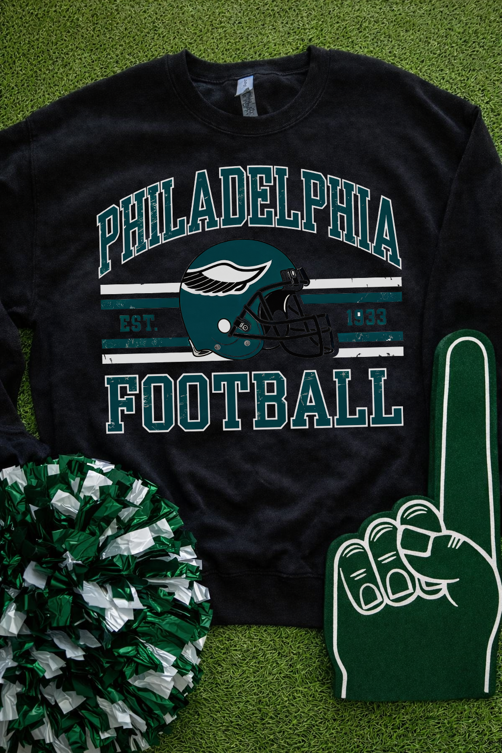 Philadelphia Football Vintage (Black) Sweatshirt
