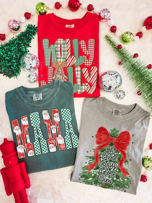 Santa I Know Him Collection Comfort Colors Tees