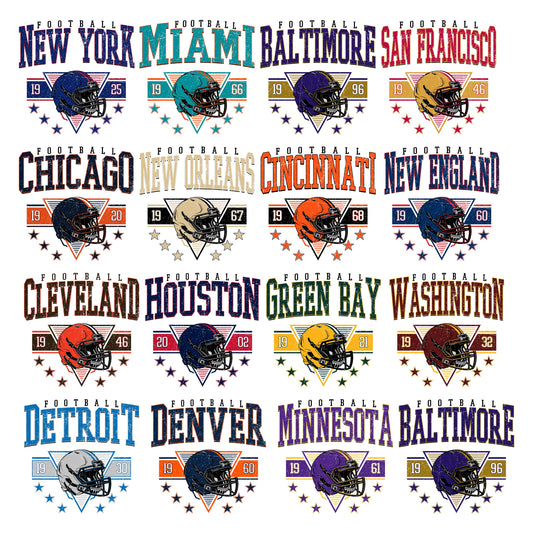 NY, MIA, BAL, SF, CHI NFL Teams Sweatshirts
