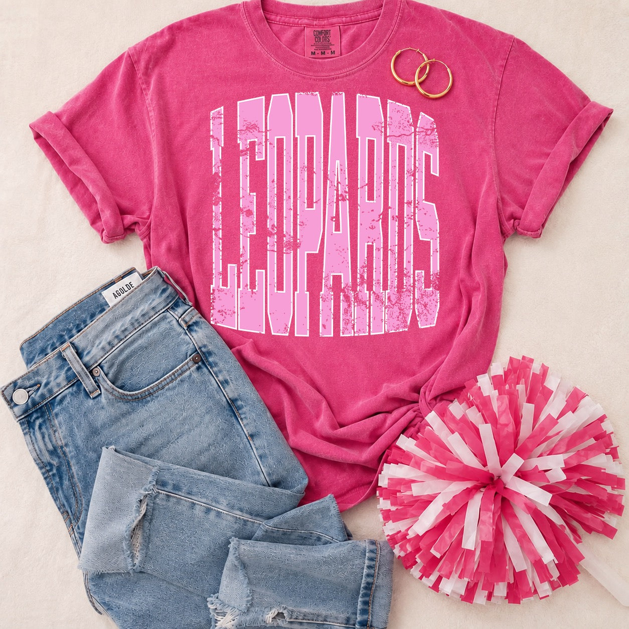 YOUTH Pink Vintage Mascot Tees