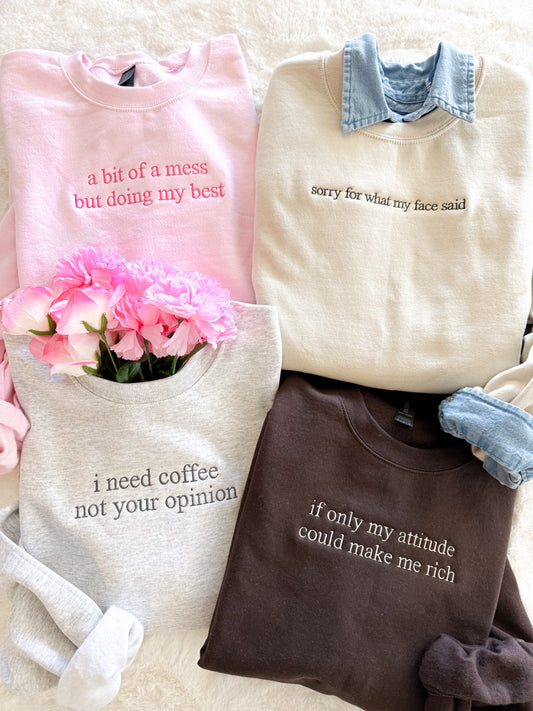 Embroidered Gildan Sweatshirts & Comfort Colors Tees