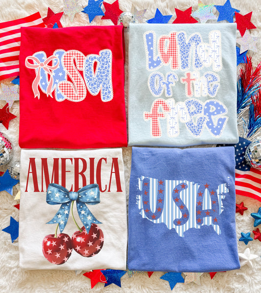 Red, White, & Blue Comfort Colors Tees