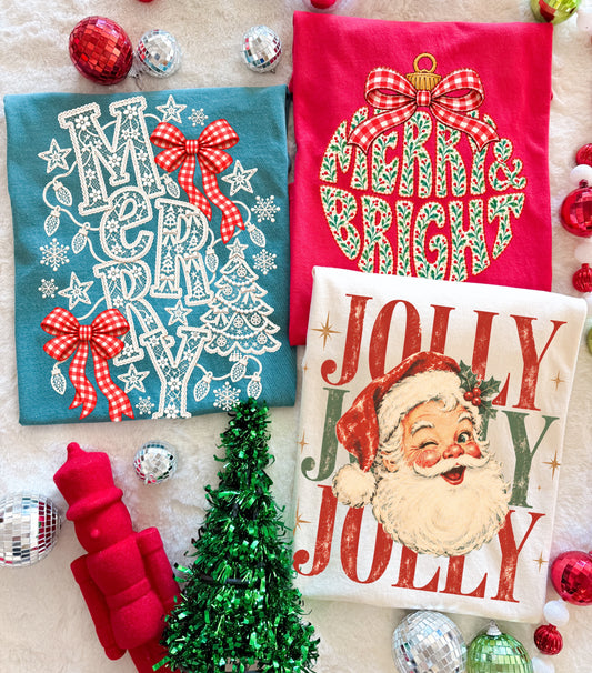 Tuesday Special- Vintage Joyful Christmas Tees