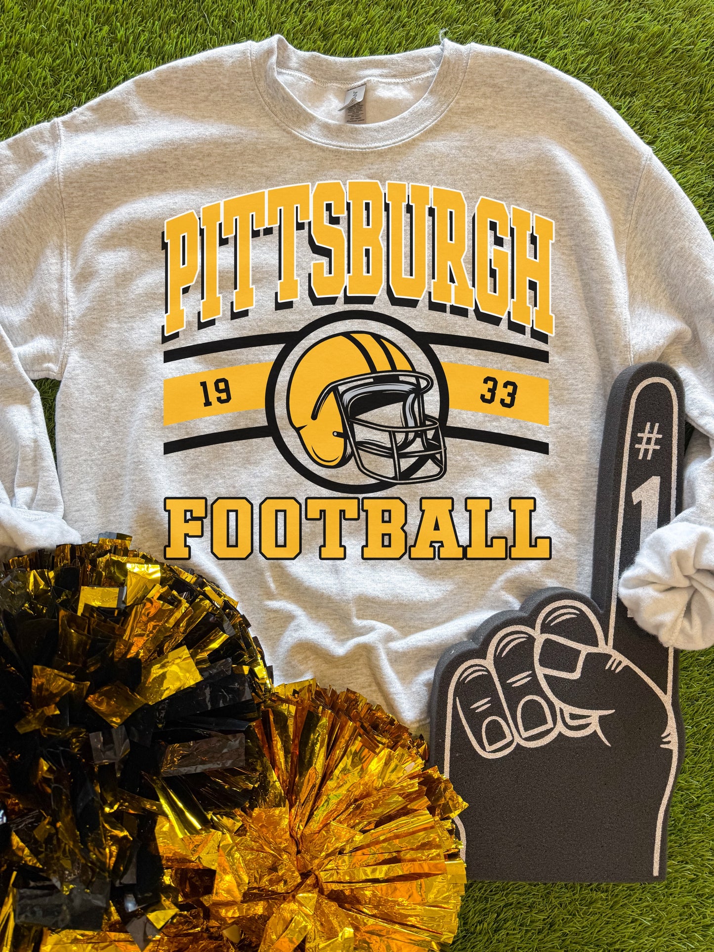 Pittsburgh Helmet Football Sweatshirt